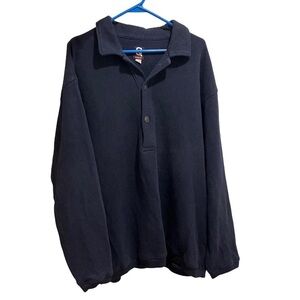 VTG Quicksilver 100% Cotten Blue Button Collar Made USA Surf 90s